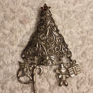 Vintage Jezlaine Sterling Silver Christmas Tree.